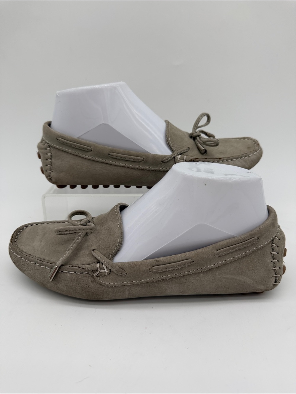Mercanti Fiorentini Women’s Driving Loafers Beige Shoes Moccasin Slip On 7.0 B